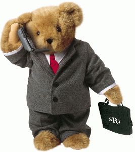 teddy bear in a suit